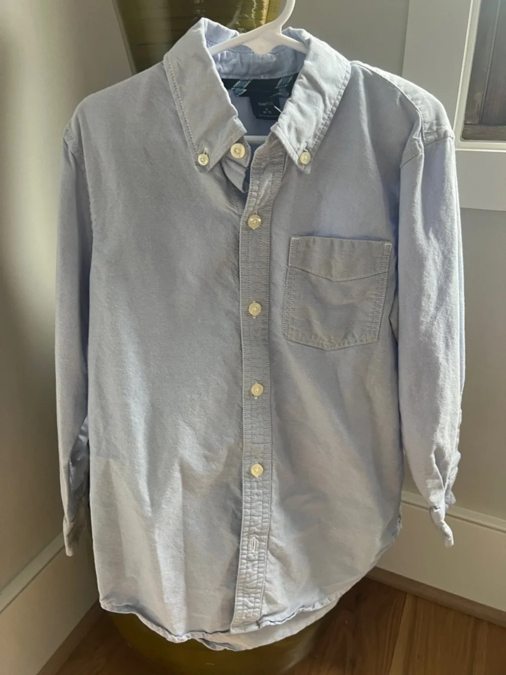 GAP Kids Light Blue Casual Button-Down Shirt - Sz 6-7